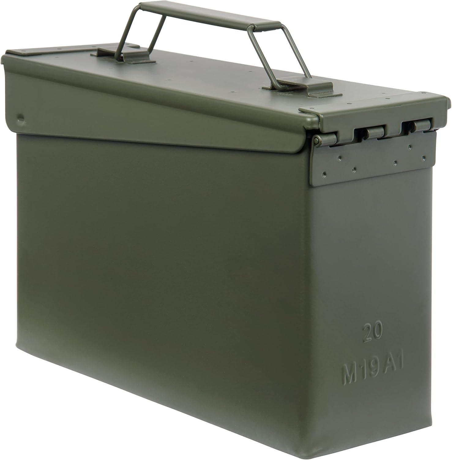 image:imageAllen Company Classic Steel Ammo Box Lockable amp Waterproof Lid 2 Sizes 30 50 Caliber Army Green30 Caliber Pack of 1