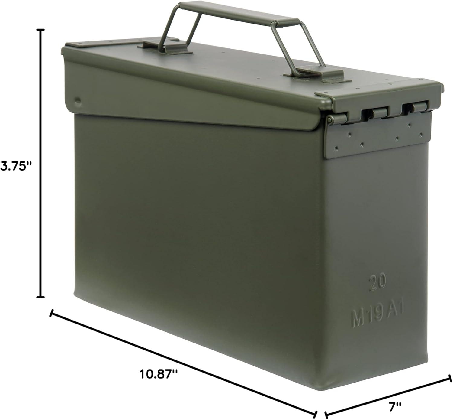 image:imageAllen Company Classic Steel Ammo Box Lockable amp Waterproof Lid 2 Sizes 30 50 Caliber Army Green30 Caliber Pack of 1