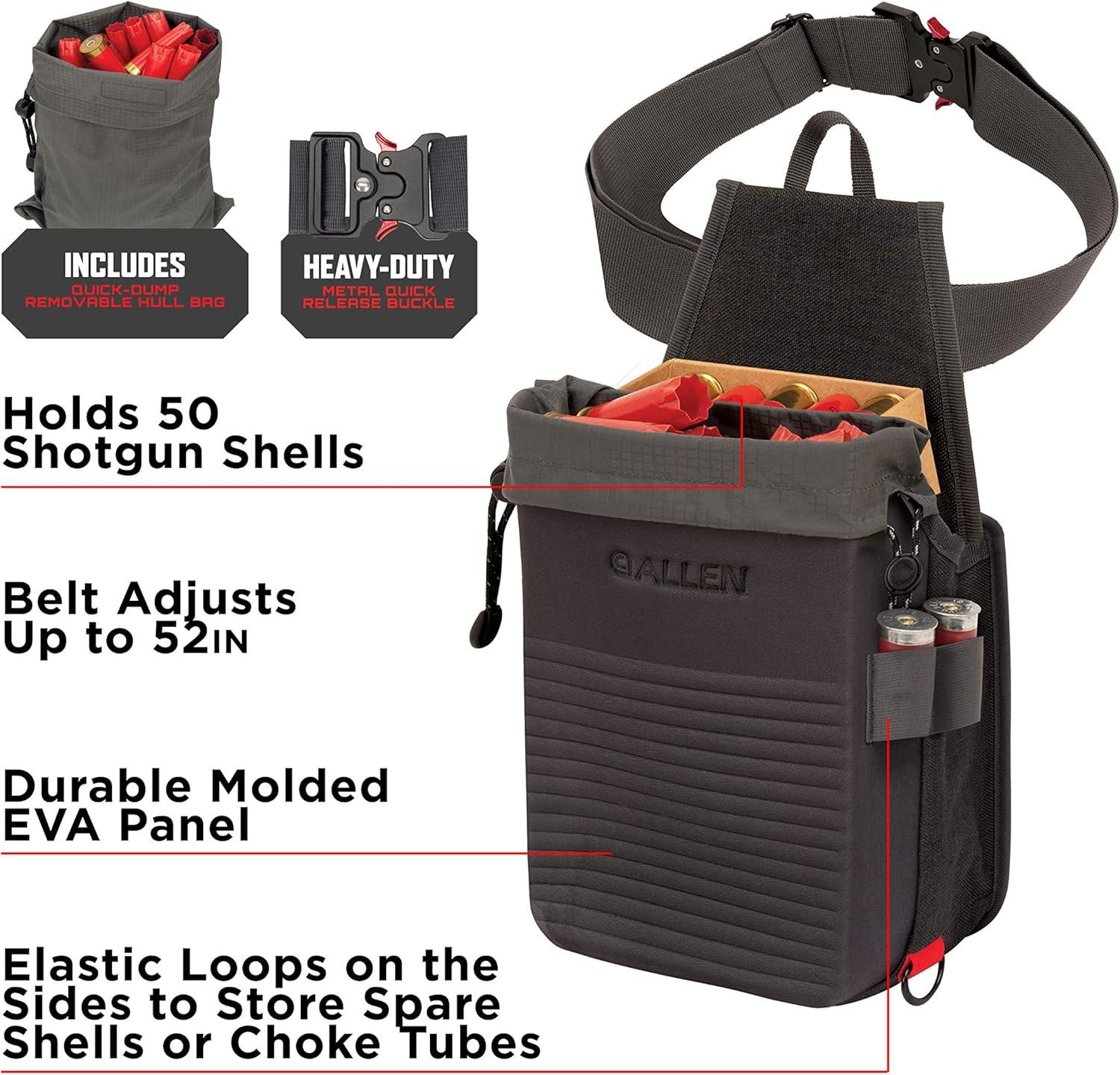 image:imageAllen Company Competitor Shotgun Shell Bag Sporting Shell Bag for Clay Trap or Skeet ShootingDouble Compartment Bag