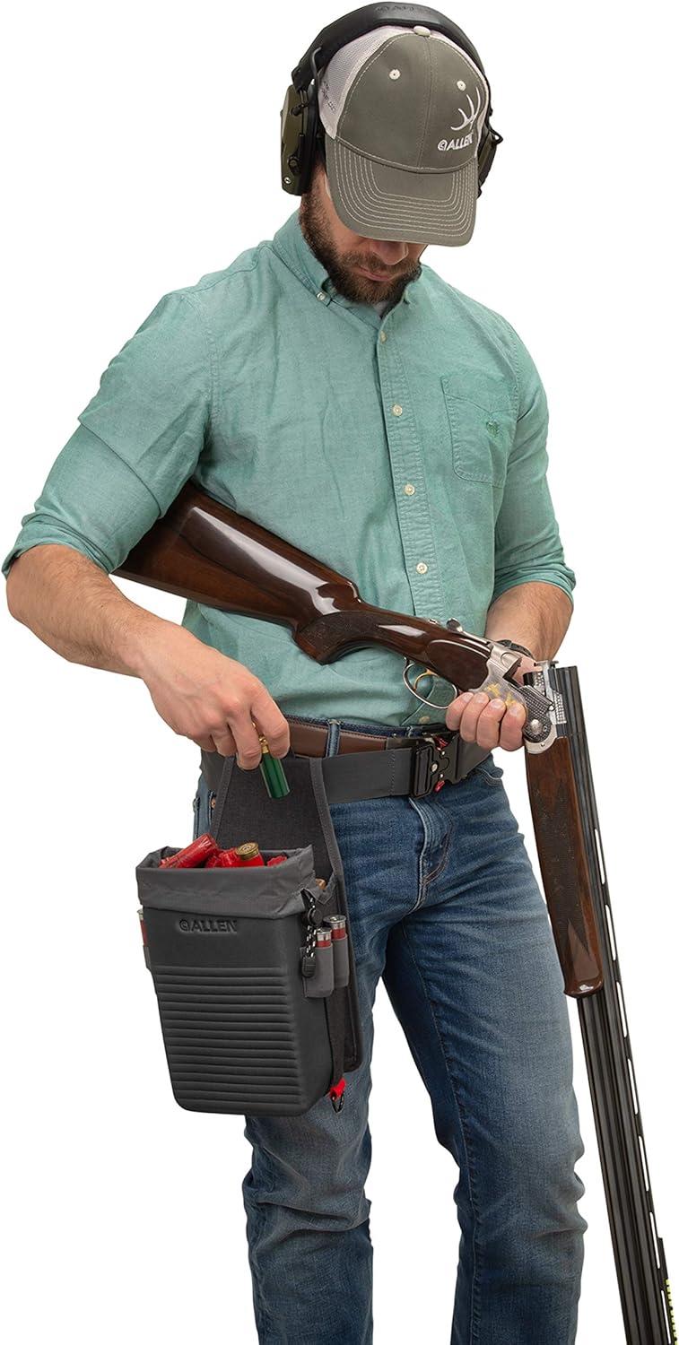 image:imageAllen Company Competitor Shotgun Shell Bag Sporting Shell Bag for Clay Trap or Skeet ShootingDouble Compartment Bag