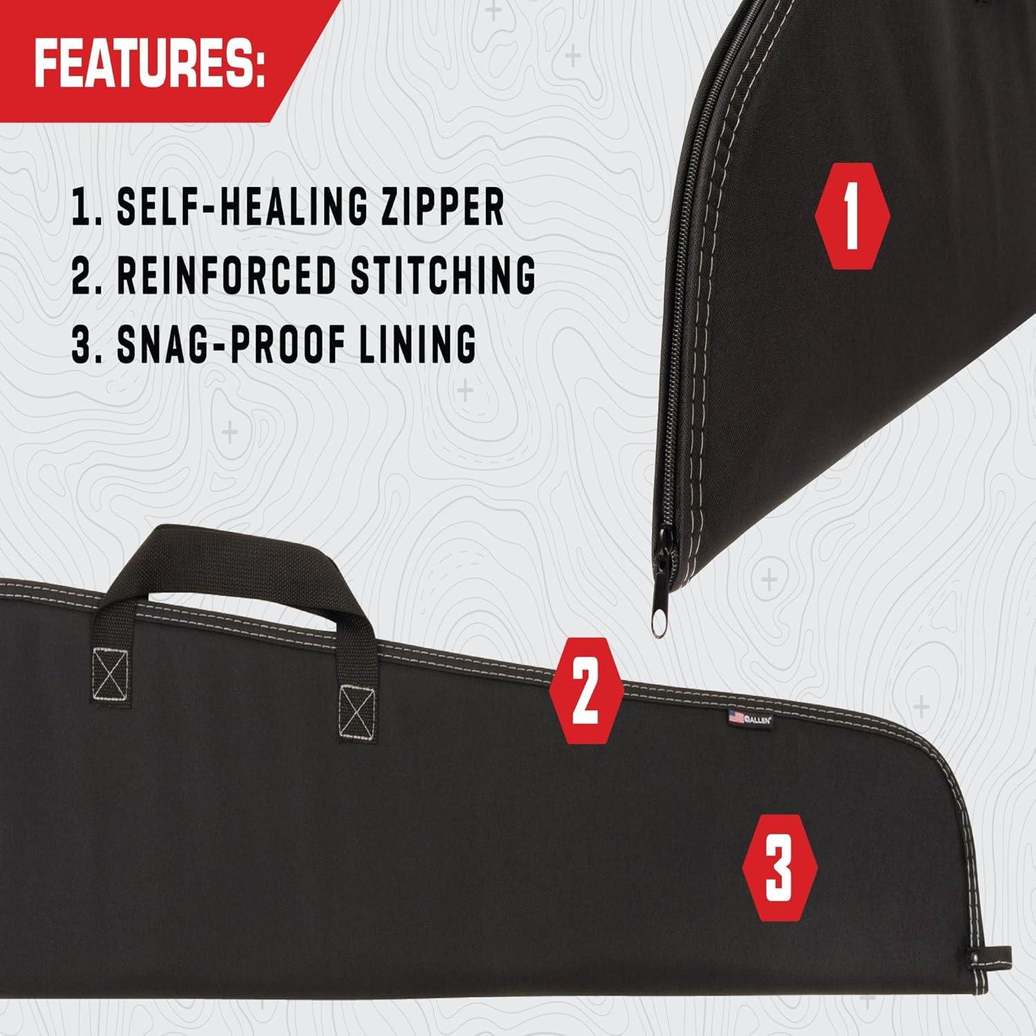 image:imageAllen Company Durango Rifle Case 46Inch Soft Gun Bag Hunting and Shooting Accessories 15inch Webbing Handles and a Hanging Loop TanBlack