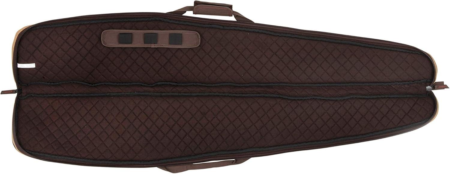 image:imageAllen Company Humbolt 52Inch Shotgun Case Cotton Canvas Gun Case with Quilted Interior Padded Wrap Handle Shell Loops amp Storage Pockets TanBrown