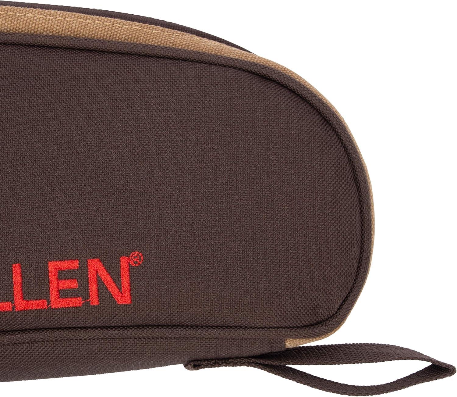 image:imageAllen Company Humbolt 52Inch Shotgun Case Cotton Canvas Gun Case with Quilted Interior Padded Wrap Handle Shell Loops amp Storage Pockets TanBrown
