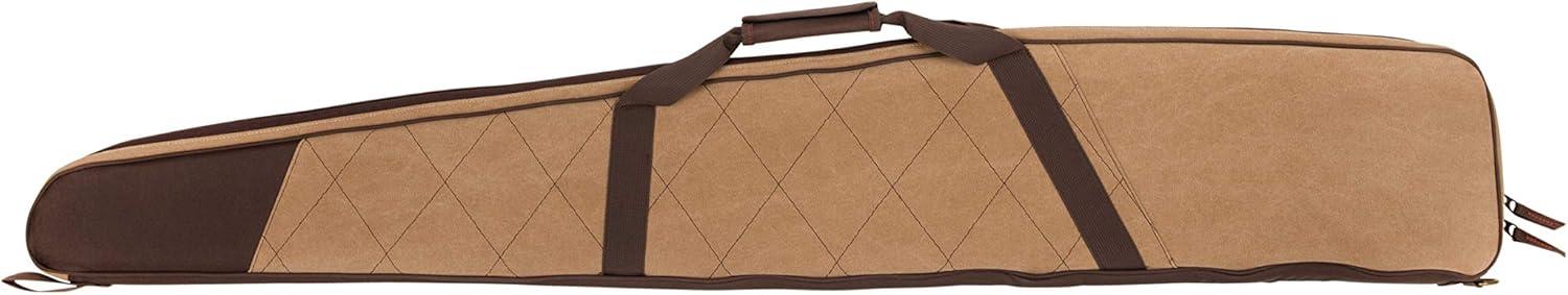 image:imageAllen Company Humbolt 52Inch Shotgun Case Cotton Canvas Gun Case with Quilted Interior Padded Wrap Handle Shell Loops amp Storage Pockets TanBrown