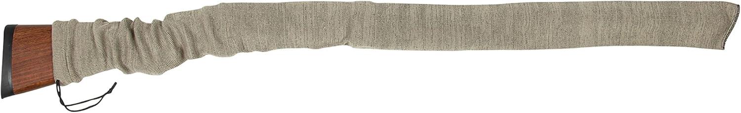 image:imageAllen Company Knit Gun Sock for RifleShotguns With or Without Scope AntiRust and SiliconeTreated for Gun Safe Bag and Case Storage Drawstring Closure 52 Gray 3 PackTan