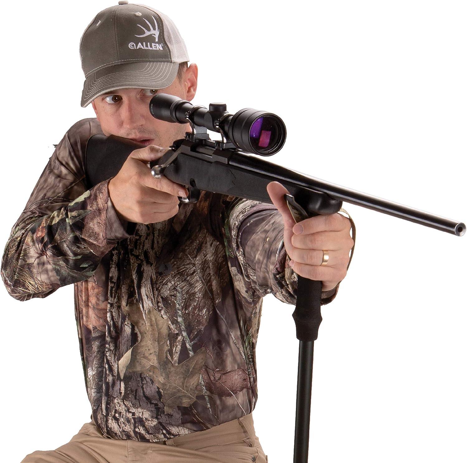 image:imageAllen Company Monopod Shooting Stick and Gun Rest Versatile Hunting Accessories with Adjustable Height AluminiumBlackGun Support