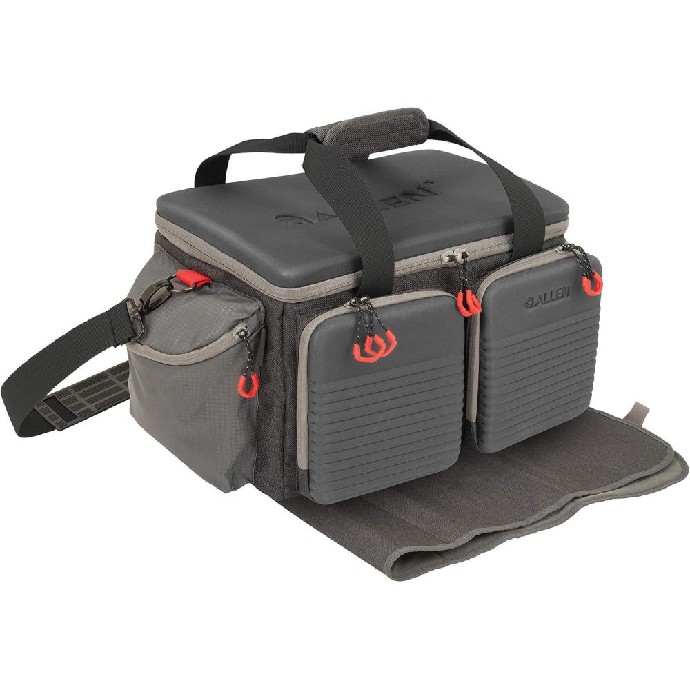 image:imageAllen Company Competitor Gun Range Bag  Premium Molded Design  Lockable  Included Internal Tote Choke Tube Loops and FoldUp Gun Mat  166 L x 9 W x 118 H  Gray
