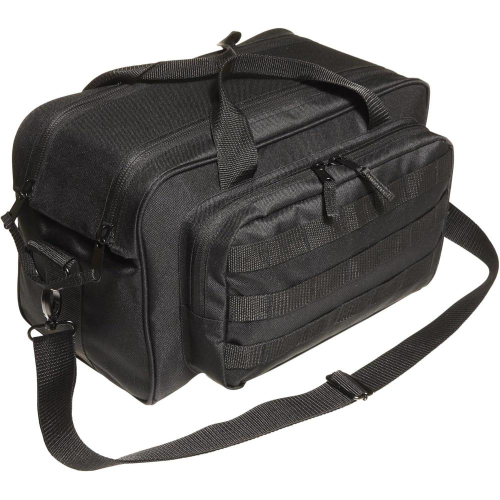 image:imageAllen Company Range Bag with Pistol Rug amp MOLLE Loops Black 15x8x85Inch