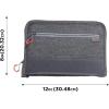 AUTO-FIT DELUXE HANDGUN CASE, 11IN(Gray/Red)