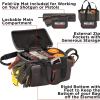 Allen Company Competitor Gun Range Bag – Premium Molded Design – Lockable – Included Internal Tote, Choke Tube Loops, and Fold-Up Gun Mat – 16.6″ L x 9″ W x 11.8″ H – Gray