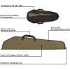 Allen Company Durango Rifle Case – 46-Inch Soft Gun Bag – Hunting and Shooting Accessories – 1.5-inch Webbing Handles and a Hanging Loop – Tan(Black/Olive)