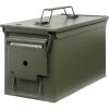 Allen Company Classic Steel Ammo Box, Lockable & Waterproof Lid, 2 Sizes: .30 / .50 Caliber, Army Green(.50 Caliber (Pack of 1))