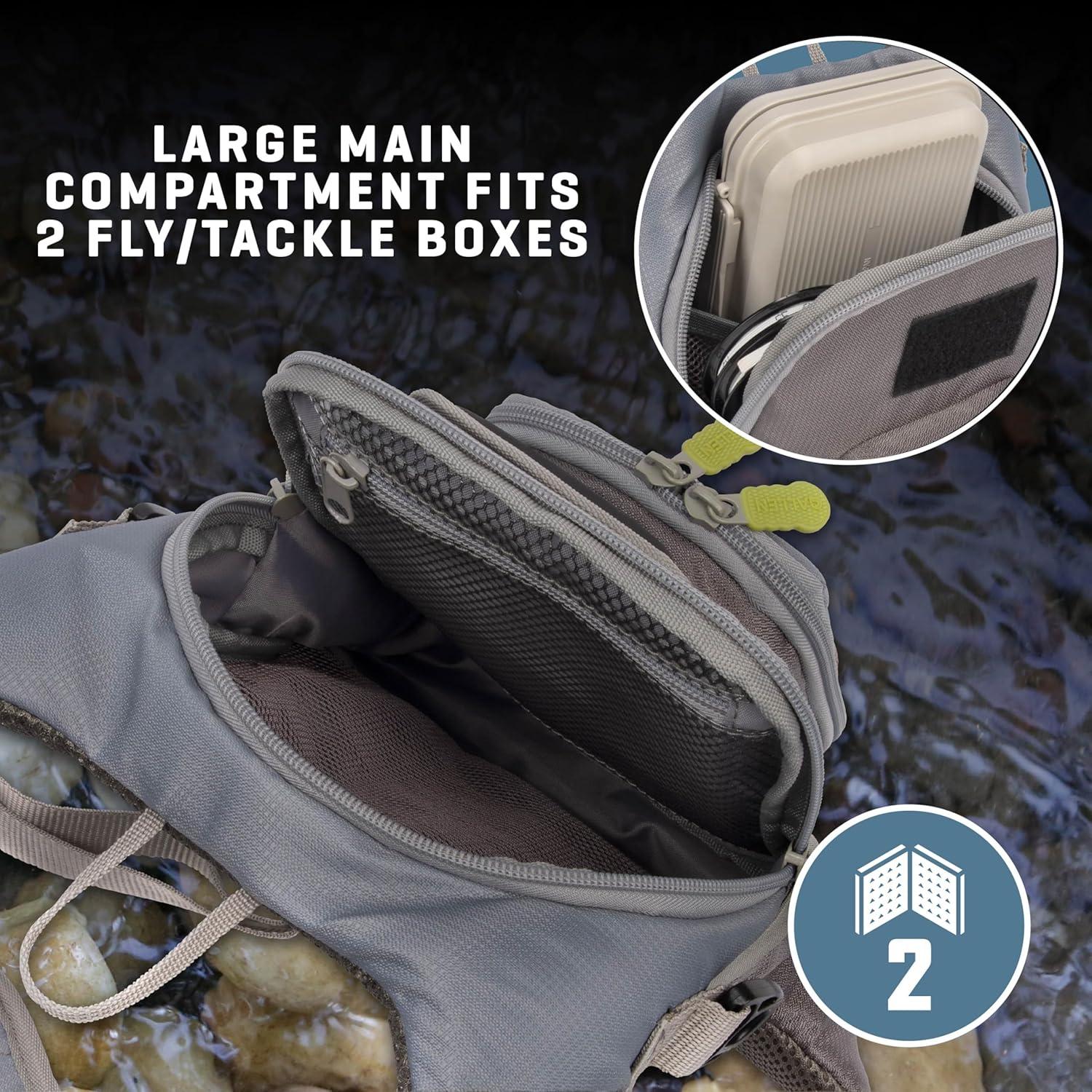 image:imageAC ALLEN Fall River Fishing Chest PackGrayLime