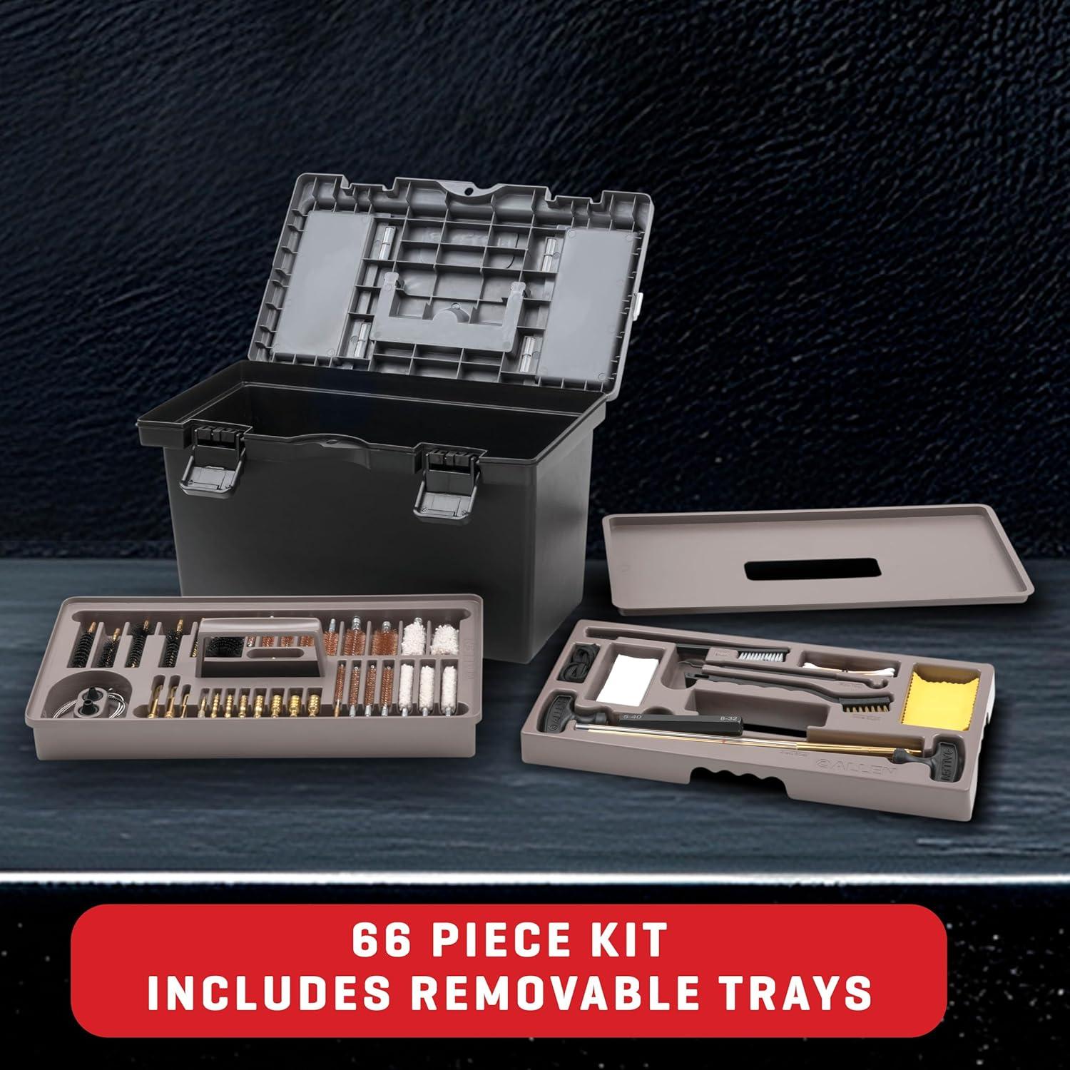image:imageAC ALLENAllen Company Universal Gun Cleaning Kit amp Tool Box Rifle Shotgun and Handgun 65Pieces 70540BlackGrey
