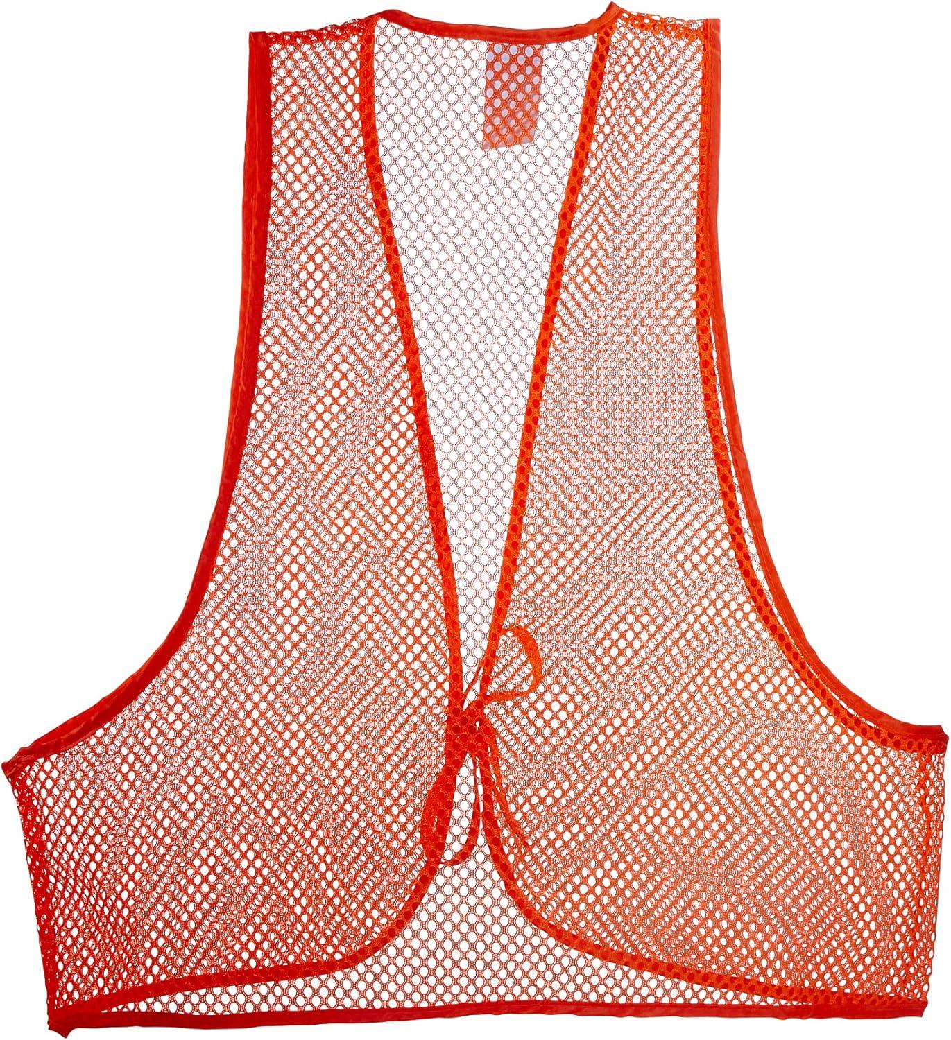 image:imageAllen Company Adult Blaze Orange Mesh Hunting Vest with a FrontTie Closure HighVisibility Saftey Gear for Men and Women Fits over Clothes and Jacket One size