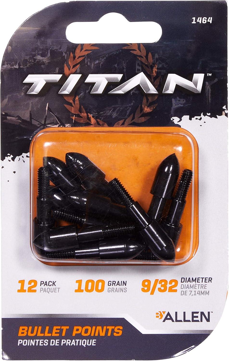 image:imageAllen Company Archery Bullet Points Soft Arrow Tips for Target Practice ScrewOn Design Reduces Wear and Tear on Targets Multiple SizesGrain 12Pack Black932 Inch 100 Gra