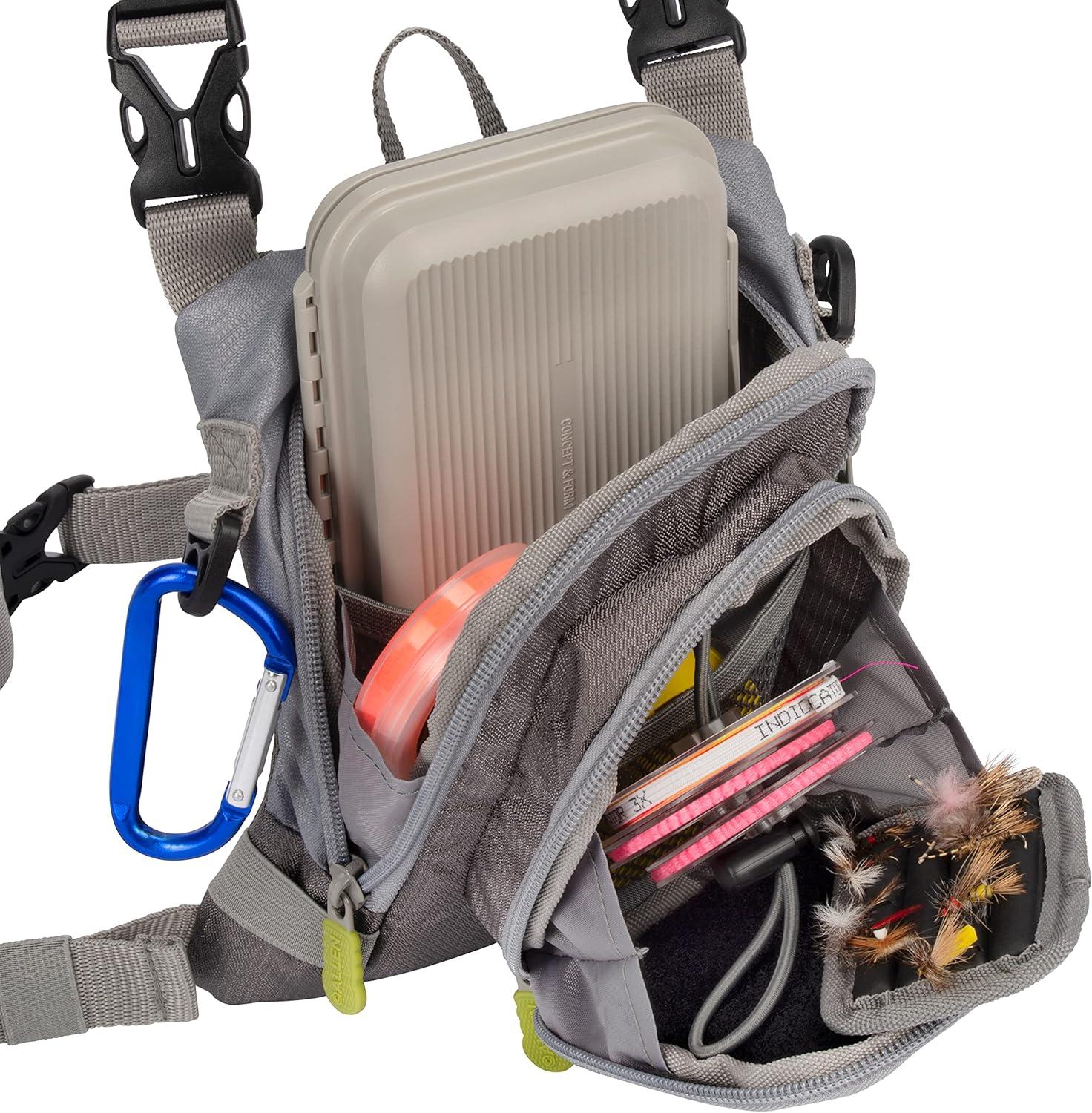 image:imageAllen Company Bear Creek Micro Fly Fishing Chest PackGrayLime