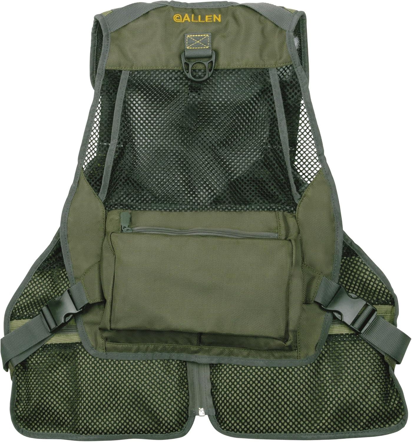 image:imageAllen Company Big Horn Fishing Chest Vest with MOLLE Web Gear Lash with Hydration Storage Pocket Fishing Outdoor Gear Olive Medium 6346