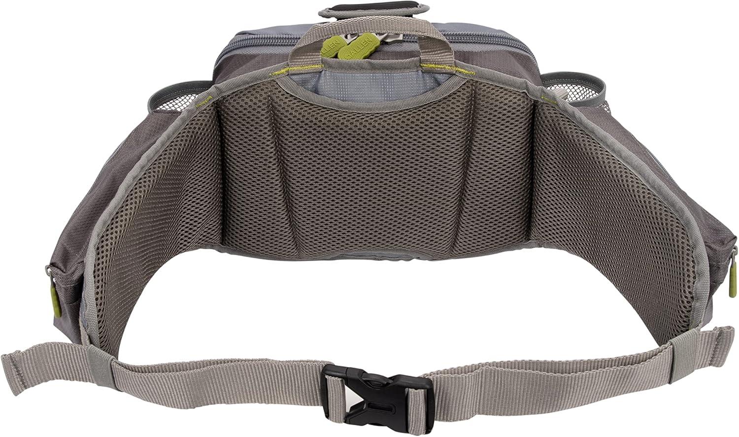 image:imageAllen Company Eagle River Lumbar Fly Fishing Pack Holds 6 Fly Boxes ZipDown Workstation Waist Bottle Pockets Durable Outdoor Waist Pack GrayLime and Olive GreenGrayLime