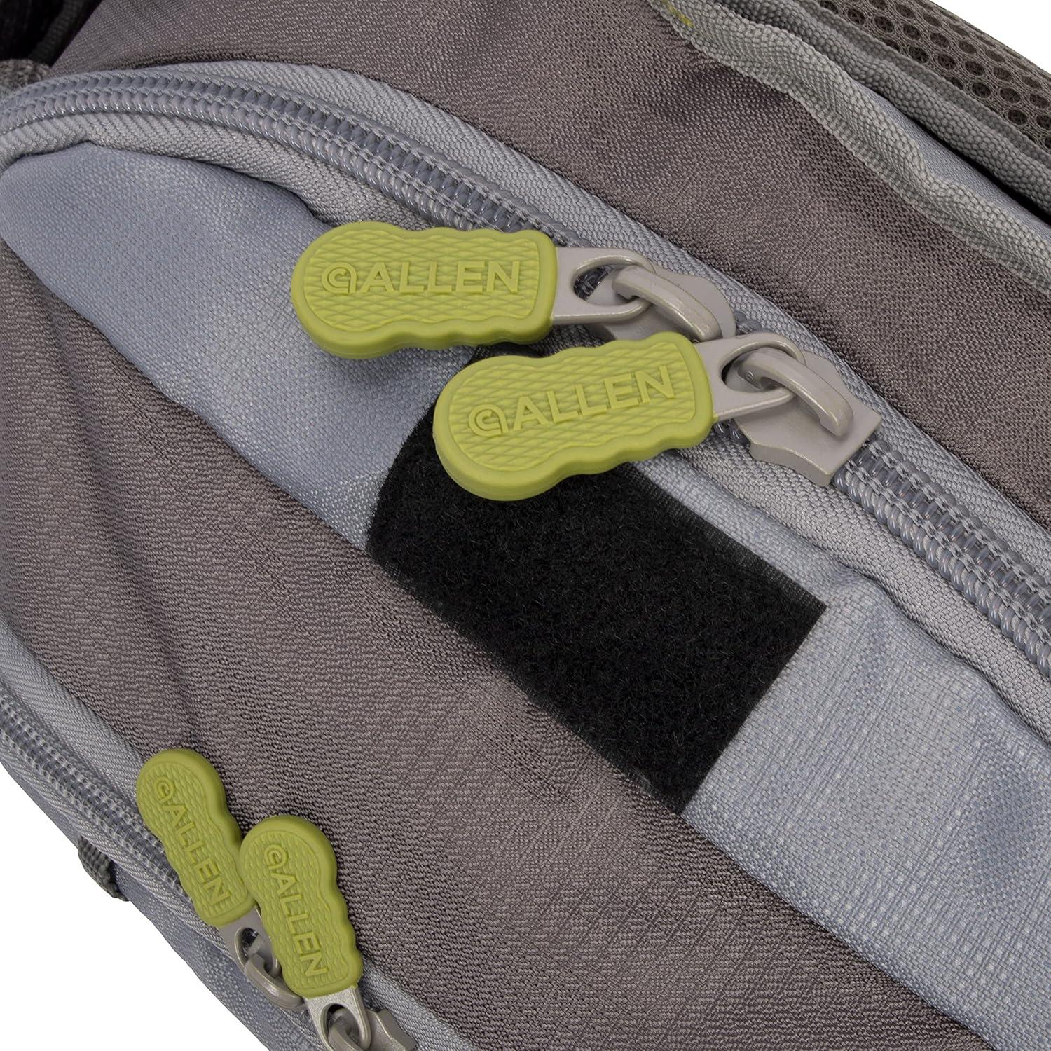 image:imageAllen Company Eagle River Lumbar Fly Fishing Pack Holds 6 Fly Boxes ZipDown Workstation Waist Bottle Pockets Durable Outdoor Waist Pack GrayLime and Olive GreenGrayLime