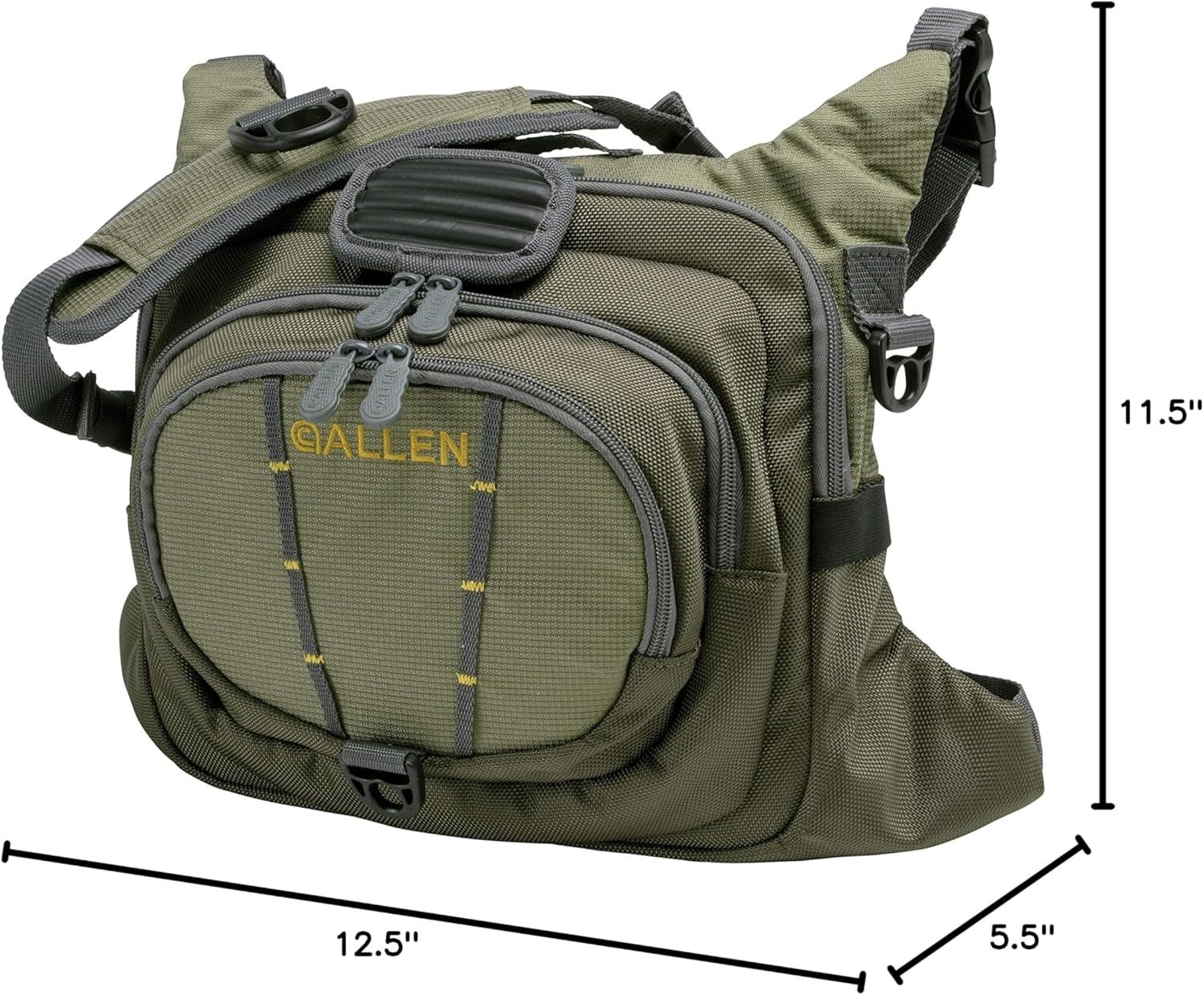image:imageAllen Company Fall River Fly Fishing Chest Pack Fits up to 6 TackleFly Boxes and Other Accessories OliveOlive Green