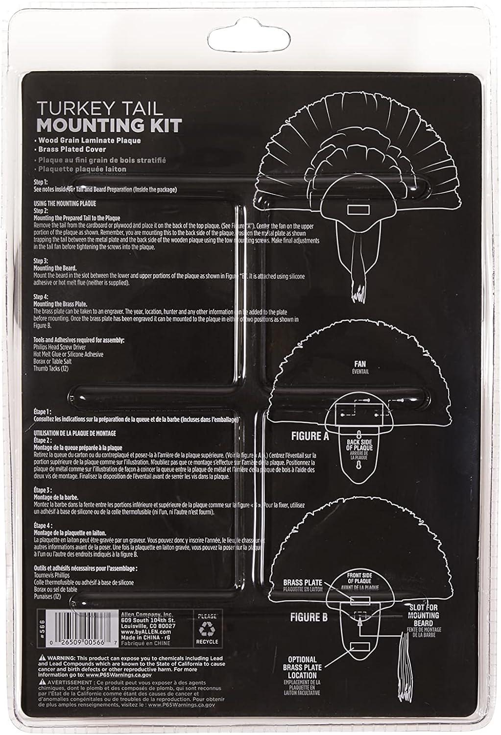 image:imageAllen Company Hunting Turkey Tail Fan Mounting Kit WoodOne Size
