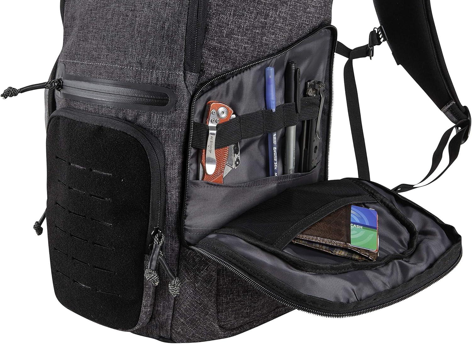 image:imageAllen Company Pride6 Camp Pack with Laptop and Pocket Multiple External and Internal Pockets No Rub Neck Panels 17 Inch1607 Cubic inches 26 L GreenGrayBlack