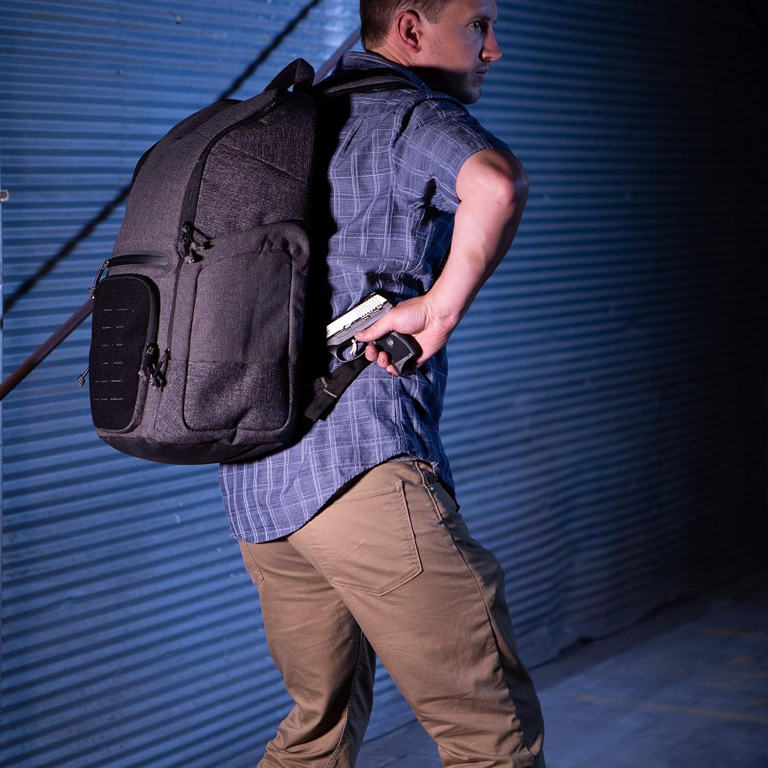 image:imageAllen Company Pride6 Camp Pack with Laptop and Pocket Multiple External and Internal Pockets No Rub Neck Panels 17 Inch1607 Cubic inches 26 L GreenGrayBlack