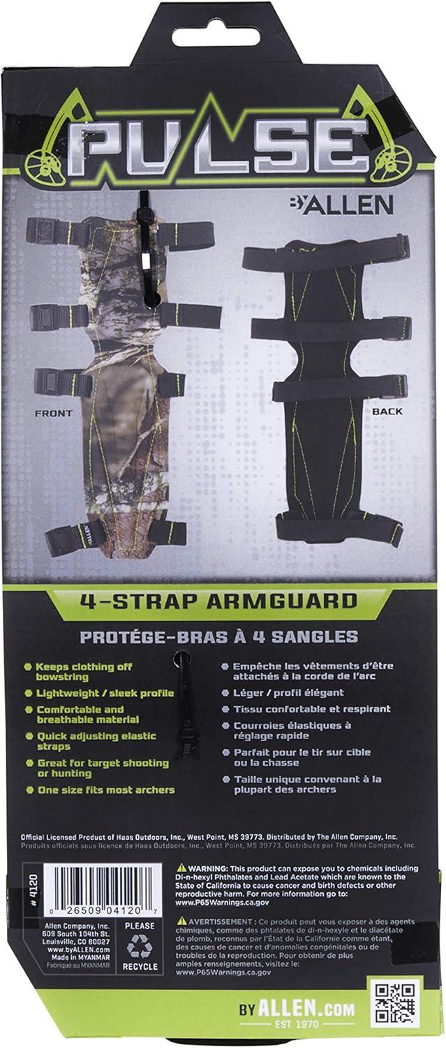 image:imageAllen Company Pulse Molded 4Strap Archery Armguard 12 Mossy Oak BreakUp One Size 4120One Size