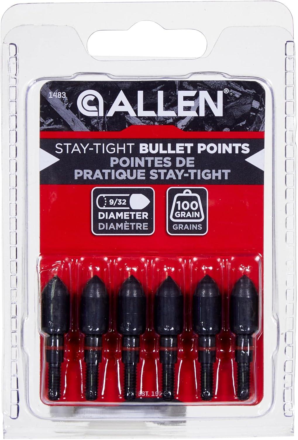 image:imageAllen Company Titan Archery StayTight Bullet Points for Target Practice 6Pack Black932 100 gra