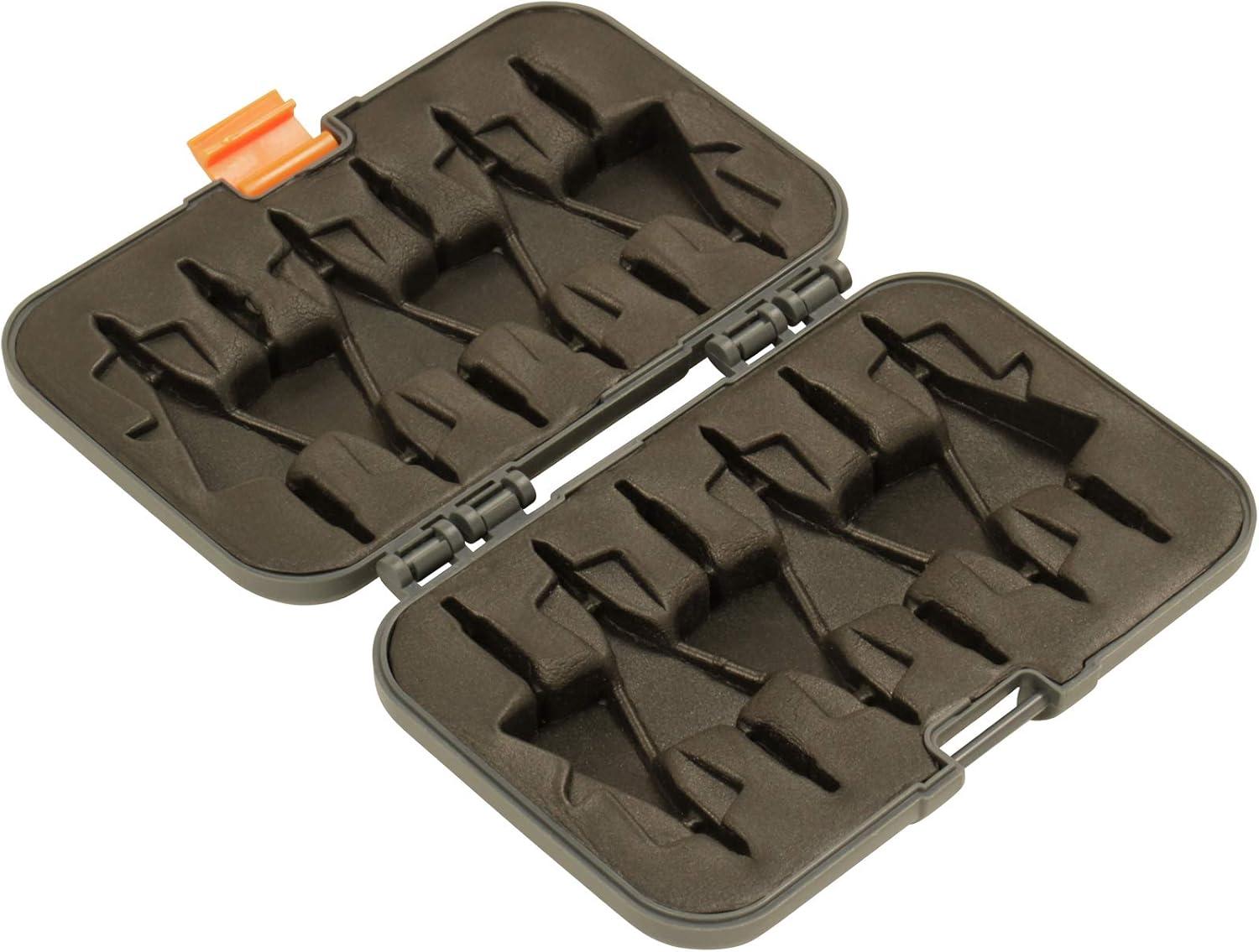 image:imageAllen Company Titan Broadhead Box amp Caddy Holds 6 Broadheads with Closed Width Up to 138 Outdoor Storage for Bow Compound Bow Crossbow Accessories GrayOrangeGrayOrange
