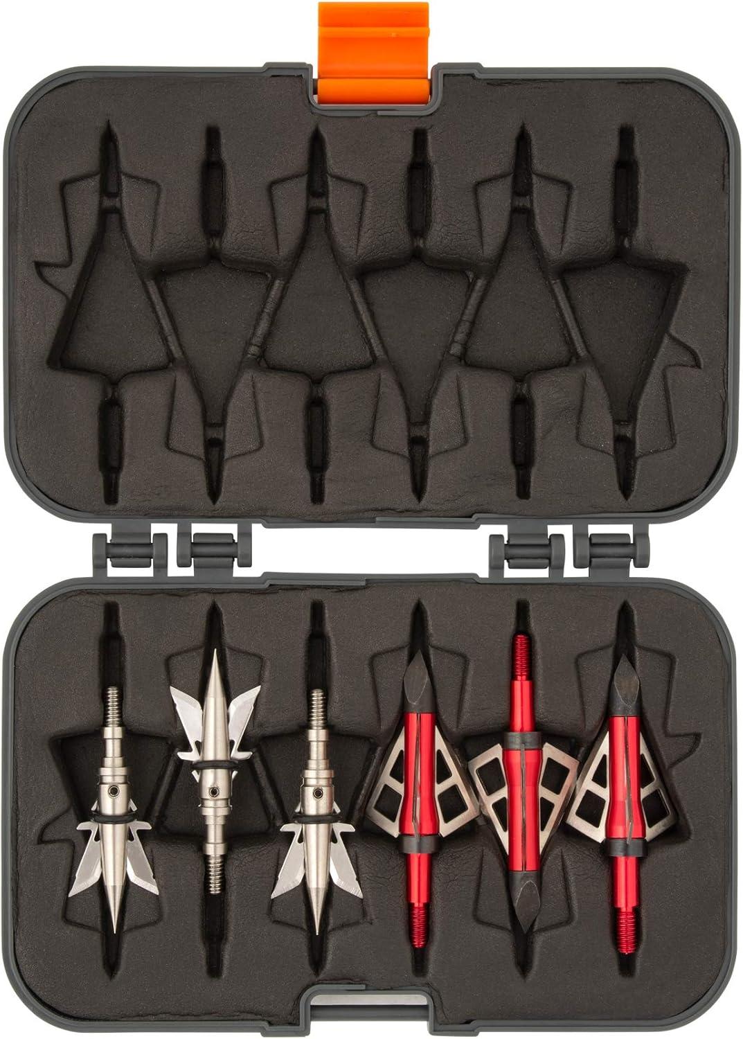 image:imageAllen Company Titan Broadhead Box amp Caddy Holds 6 Broadheads with Closed Width Up to 138 Outdoor Storage for Bow Compound Bow Crossbow Accessories GrayOrangeGrayOrange