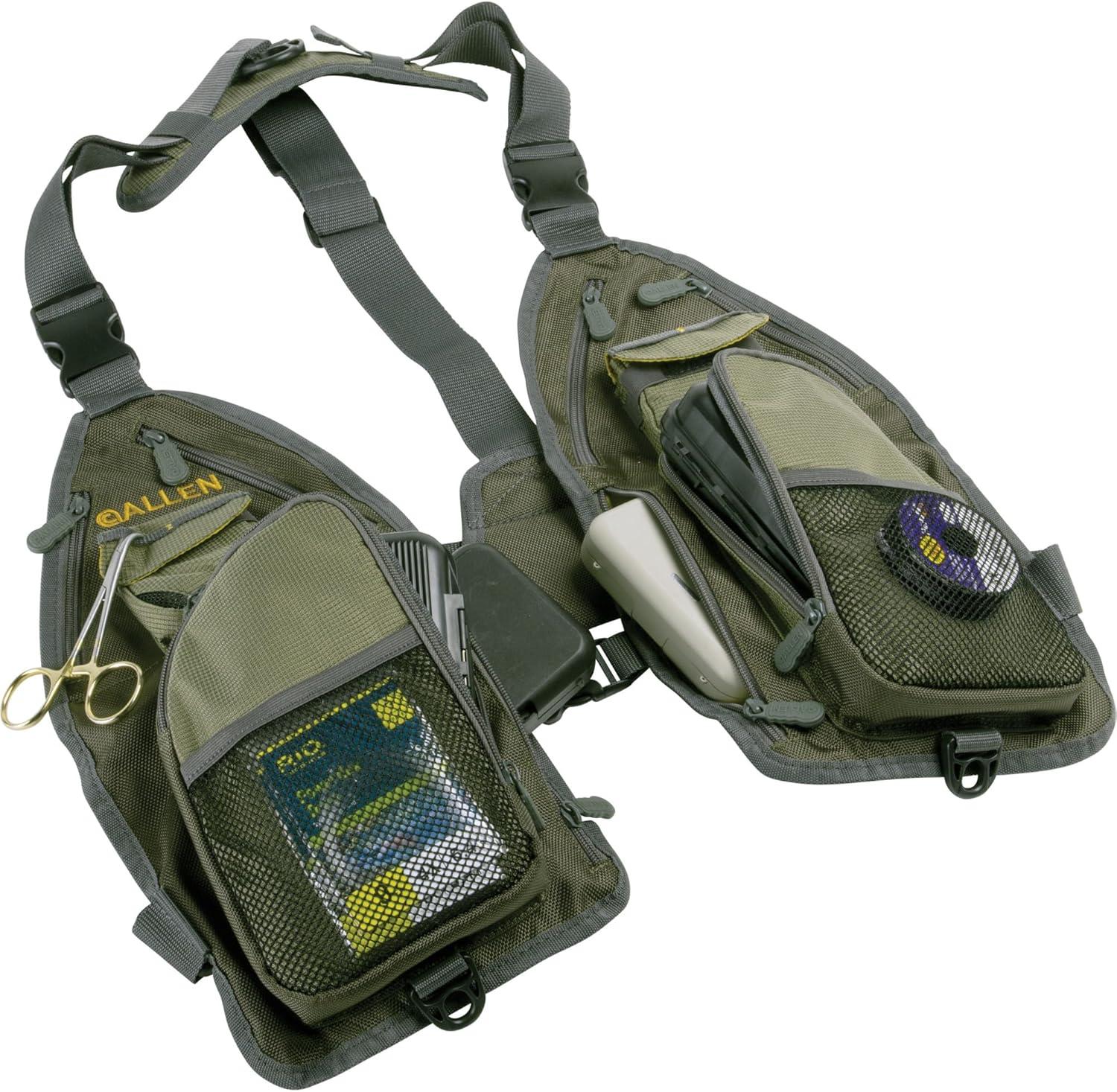 image:imageAllen Company UltraLight Gallatin Strap Pack Fishing Vest Fits up to 4 TackleFly Boxes 14 Accessory PocketsGray