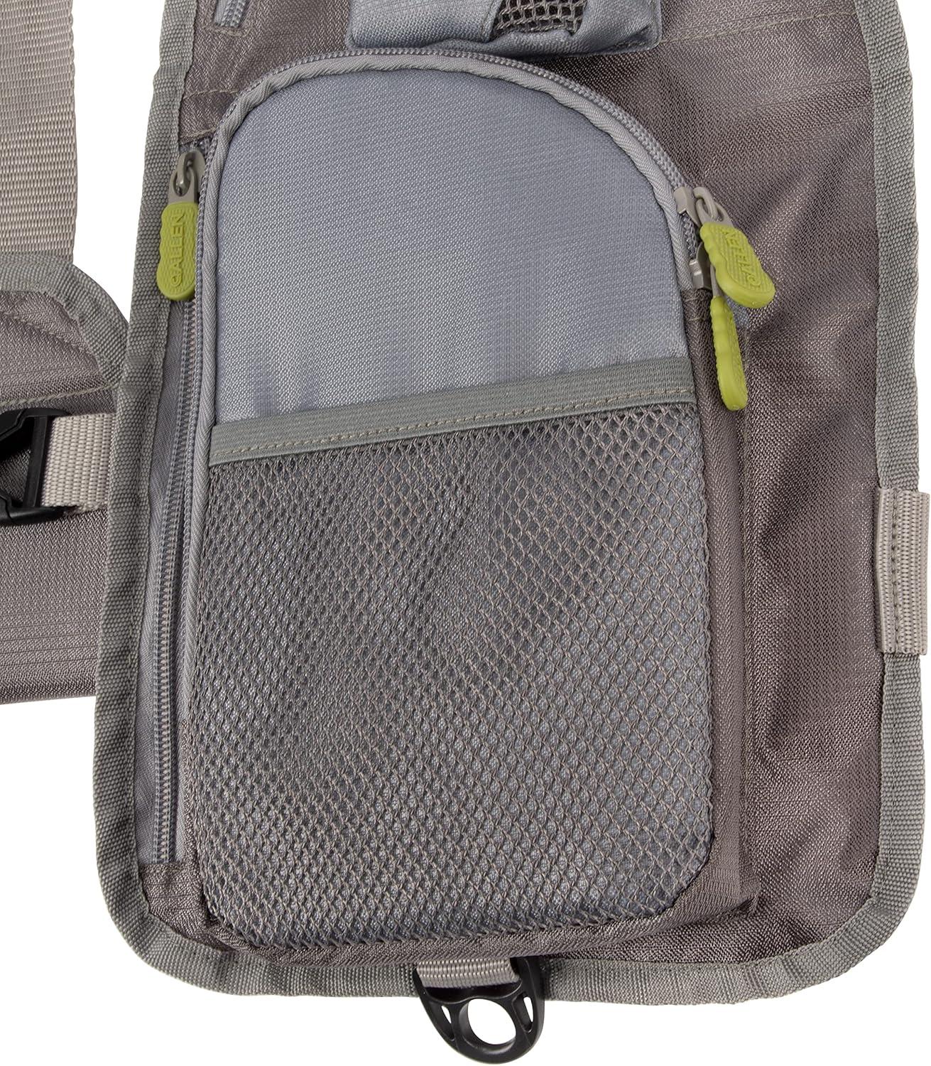 image:imageAllen Company UltraLight Gallatin Strap Pack Fishing Vest Fits up to 4 TackleFly Boxes 14 Accessory PocketsGrayLime