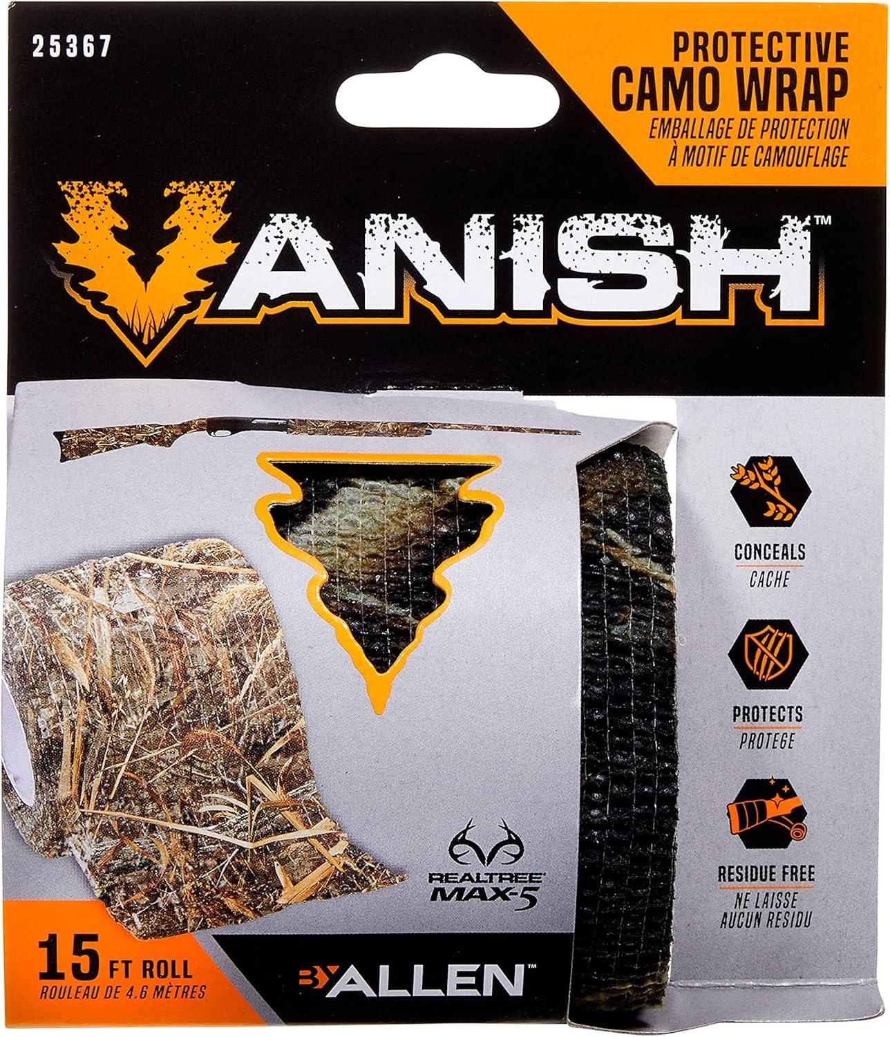 image:imageAllen Company Vanish Camo Rifle Wrap Protective Shotgun Hunting Gun Skin Reusable and Washable 2IN by 15FTRealtree Max5