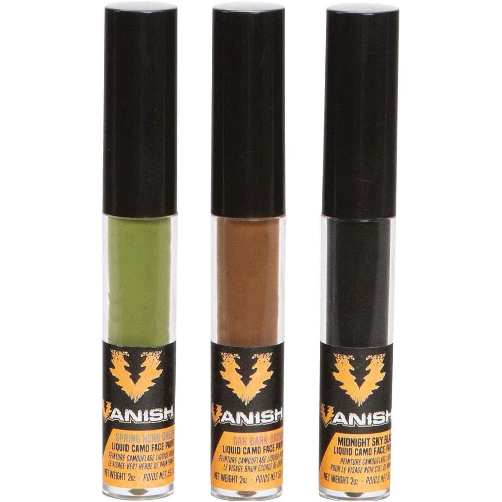 image:imageAllen Company  Camo Face Paint Set Stick and Liquid Black Brown Olive  GreyLiquid Paint Bottles 3 Pack