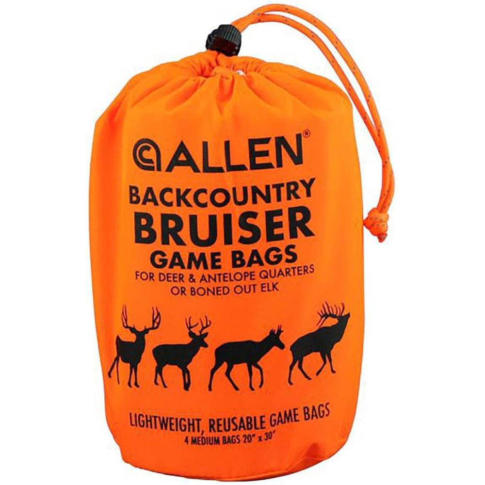image:imageAllen Company Backcountry Quarter Bag Reusable HeavyDuty Drawstring Hunting Meat Bags Durable Big Game Bags for Elk Caribou Deer 4Pack 20 x 30 White