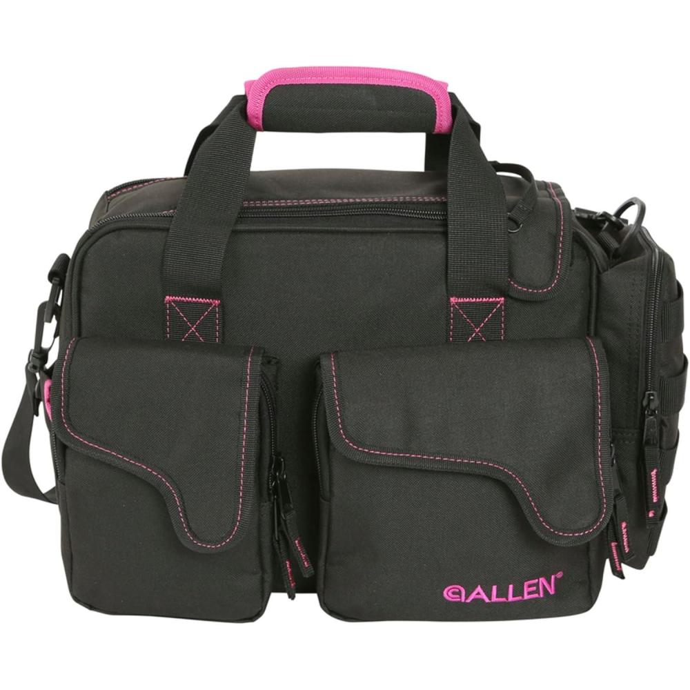 image:imageAllen Company Dolores Womens Compact Shooting Range Bag Gun Storage Pouches for Handguns Shooting Glasses Gloves Ear Protection and Other Accessories BlackPink 13 x 45