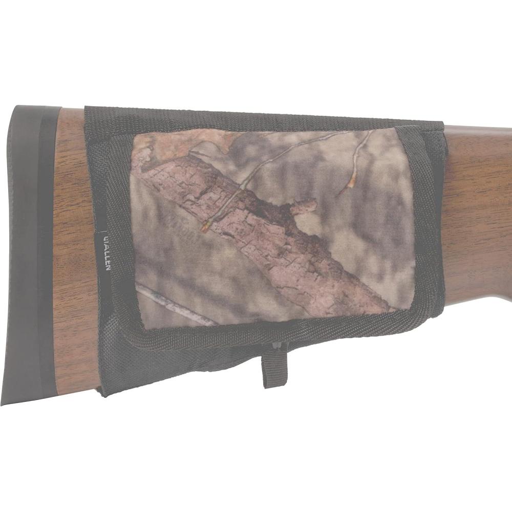 image:imageAllen Company Elastic Buttstock Rifle Cartridge Holder Mossy Oak BreakUp Ammo Carrier with Silent Flap Hunting Shooting AccessoryShotgun