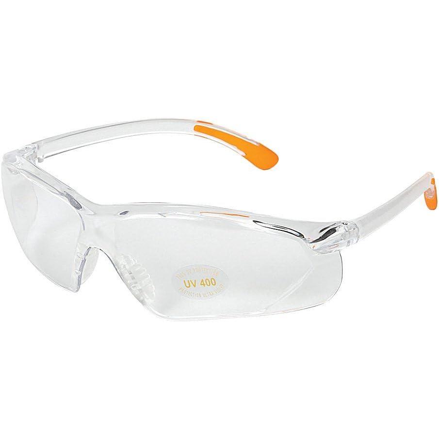 image:imageAllen Company Factor Shooting and Safety Glasses Clear Frame with Orange Tips Clear Lens