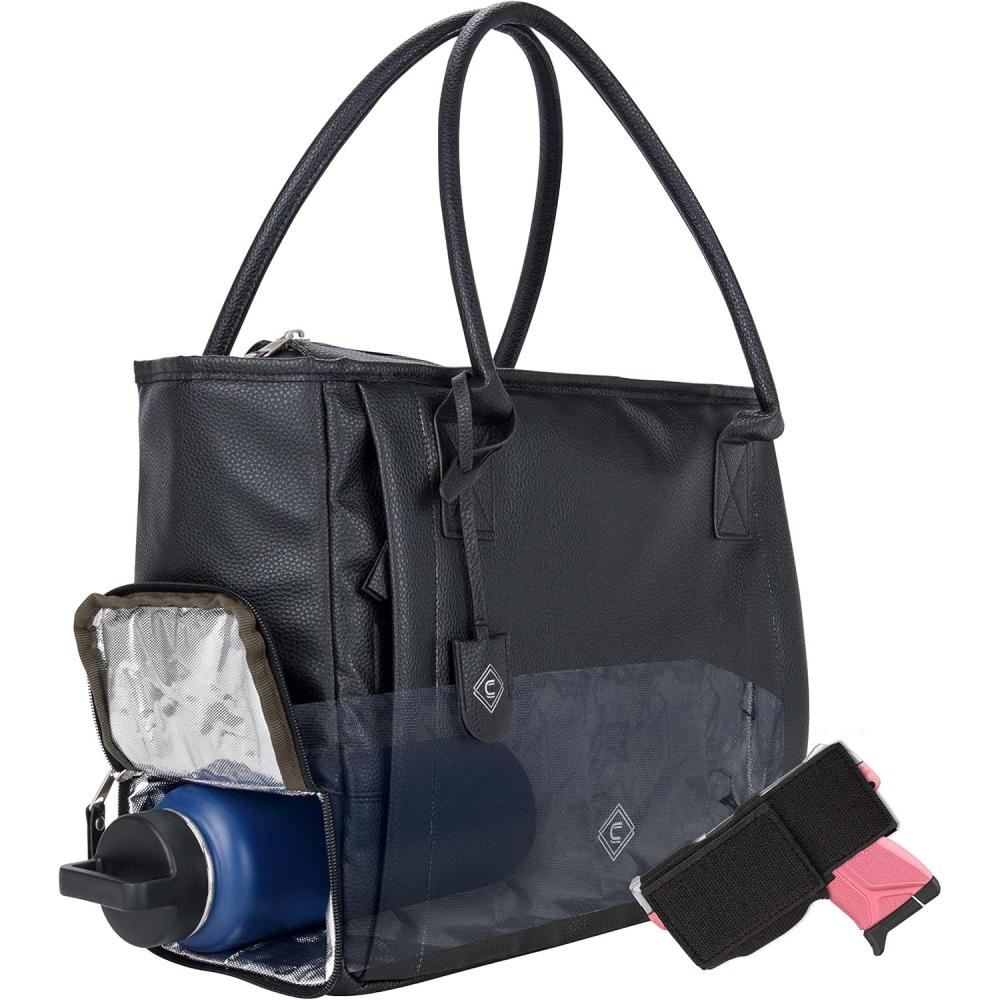 image:imageAllen Company Girls with Guns Casual Cosmic Concealed Carry Purse wLarge Insulated Thermal Pocket PU Leather Black