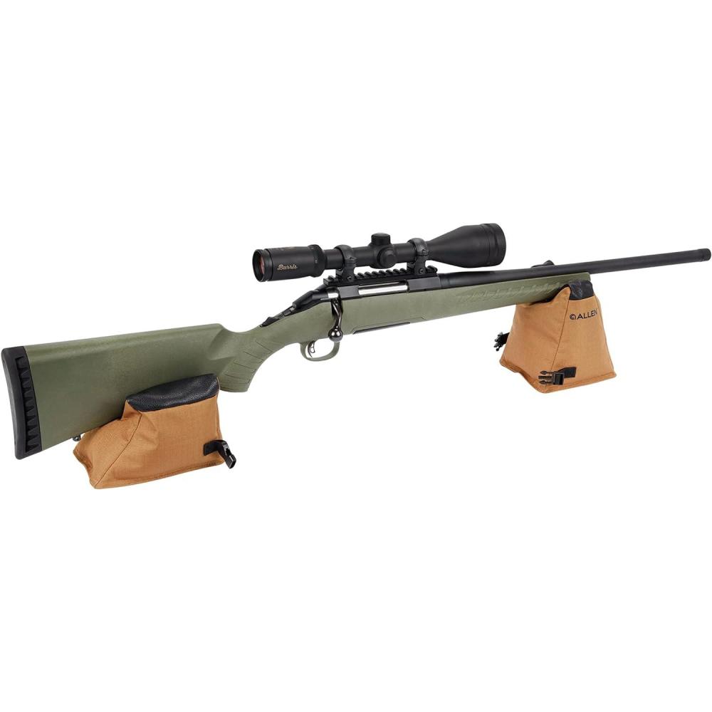 image:imageAllen Company Outdoor Rifle Rest  Target Sports Bench Rest Front amp Rear Sand Bag Stand Holders for Gun amp Rifle Shooting amp HuntingCoyote and Black