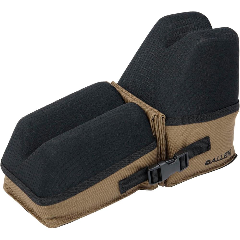 image:imageAllen Company Outdoor Shooting Rest Bags Target Sports Bench Rest with Front amp Rear Connected Sand Bag Stand Holders for Gun amp Rifle Shooting amp HuntingCoffee