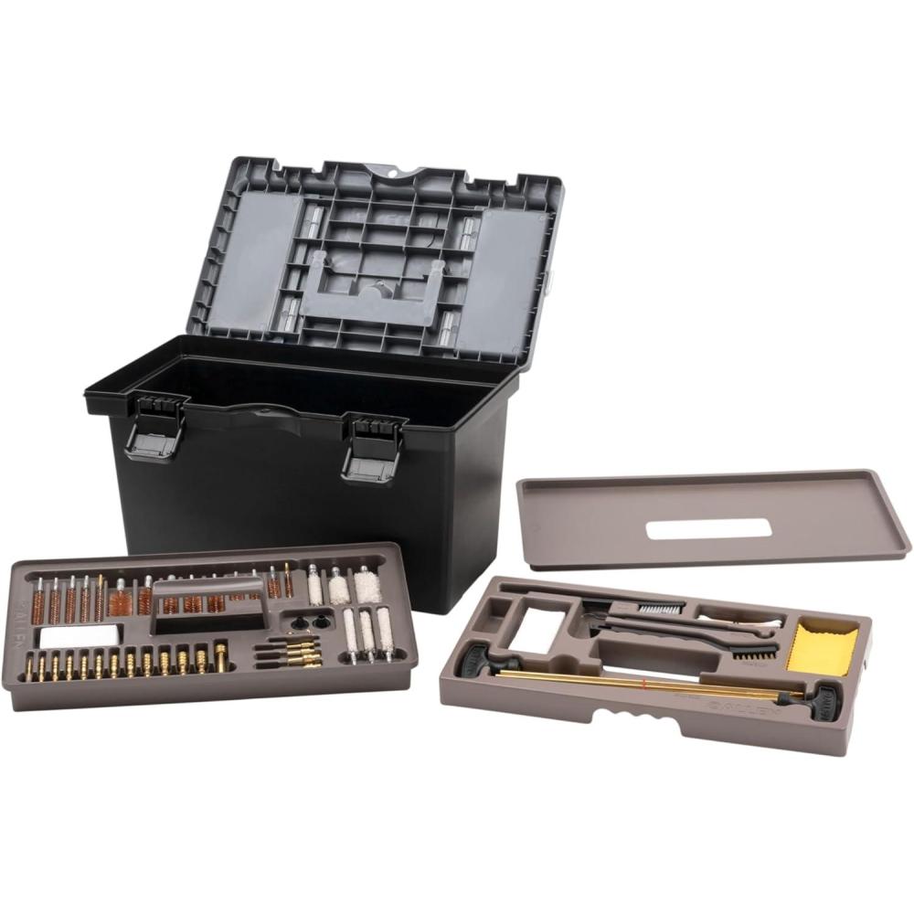 image:imageAllen Company Universal Gun Cleaning Kit and Tool Box Rifle Shotgun and Handgun Cleaner 65Piece Firearm Accessories for Men and Women Care and Maintenance Black
