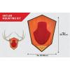 Allen Antler Mounting Kit with Skull Cover & Engraveable Plaque(Red)