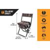 Allen Company Camouflage Folding Hunting Stool with Back and Storage – Strong Steel Legs – Next G2-14L x16.75W x 29H inches