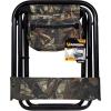 Allen Company Camouflage Folding Hunting Stool with Back and Storage – Strong Steel Legs – Next G2-14L x16.75W x 29H inches
