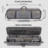Allen Company Cottonwood Fly Fishing Rod & Gear Bag Case, Hold up to 4 Fishing Rods, Heavy-Duty Honeycomb Frame – Gray/Lime or Olive Green(Gray/Lime)