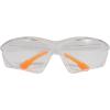 Allen Company Factor Shooting and Safety Glasses, Clear Frame with Orange Tips, Clear Lens