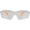 Allen Company Factor Shooting and Safety Glasses, Clear Frame with Orange Tips, Clear Lens